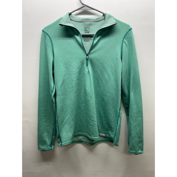 Patagonia Tops - Patagonia Capilene 3 Midweight Women S Green Quarter‎ Zip Pullover Base Layer
